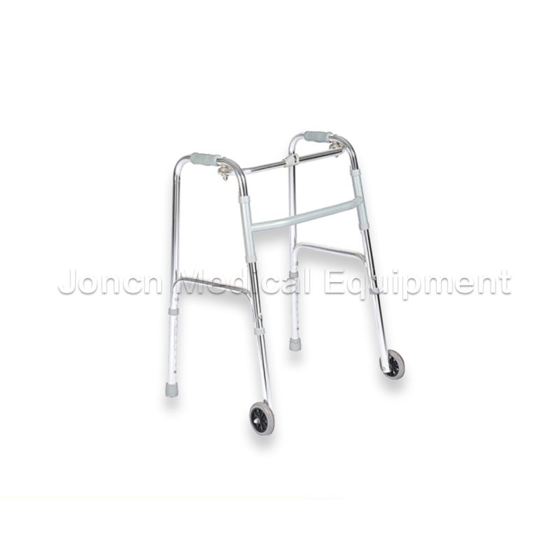 Déambulateur pliable en aluminium, réglable en hauteur, pour la rééducation et le soutien à la marche, RL205001