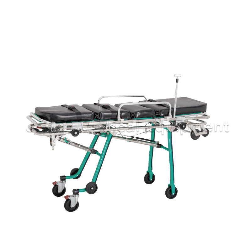 Civière d'urgence à chargement automatique de chariot à civière d'ambulance en alliage d'aluminium ST200026 pour voiture d'ambulance