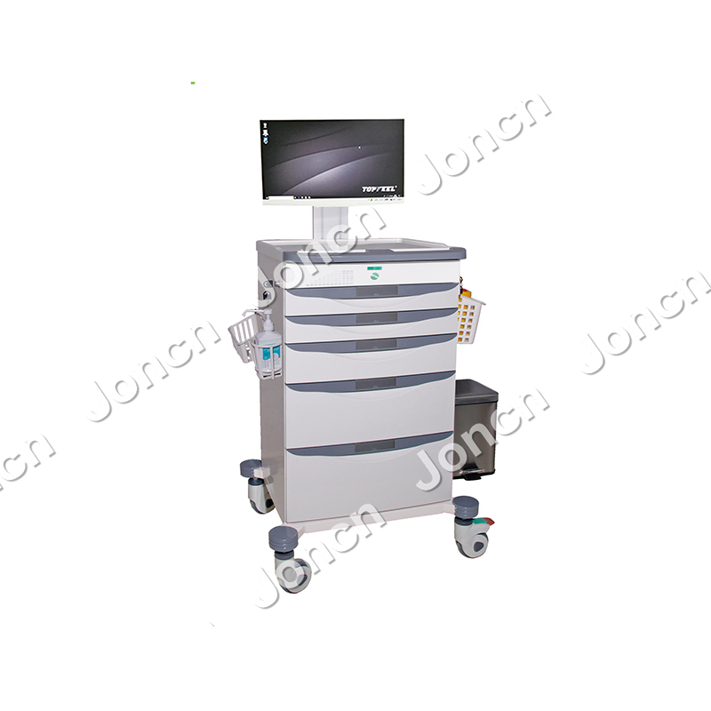 Chariot de soins infirmiers ABS mobile, vente en gros, personnalisation de soins médicaux, E-NT-52061S8, pour usage hospitalier